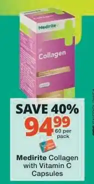Checkers Medirite Collagen with Vitamin C Capsules offer