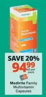 Checkers Medirite Family Multivitamin Capsules offer
