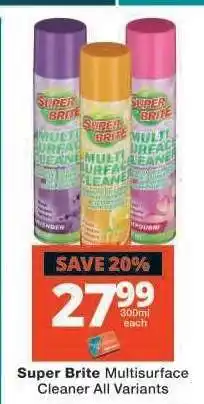 Checkers Super Brite Multisurface Cleaner All Variants offer