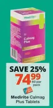 Checkers Medirite Calmag Plus Tablets offer