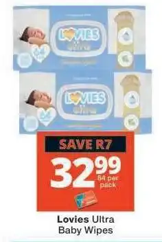 Checkers Lovies Ultra Baby Wipes offer