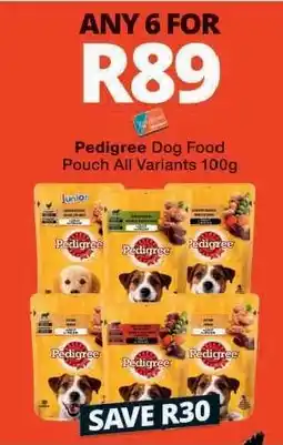 Checkers Pedigree Dog Food Pouch offer