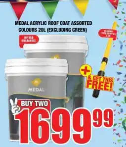 Boxer MEDAL ACRYLIC ROOF COAT ASSORTED COLOURS 20L (EXCLUDING GREEN) offer