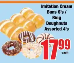 Boxer Imitation Cream Buns 6's / Ring Doughnuts Assorted 4's offer