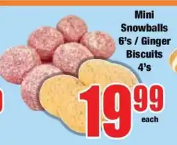 Boxer Mini Snowballs 6's / Ginger Biscuits 4's offer