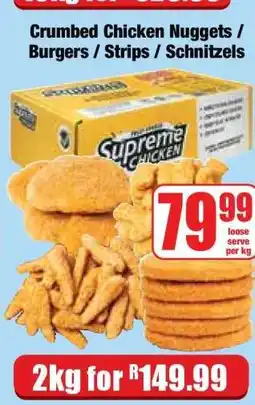 Boxer Crumbed Chicken Nuggets / Burgers / Strips / Schnitzels offer