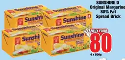 Boxer SUNSHINE D Original Margarine 80% Fat Spread Brick offer
