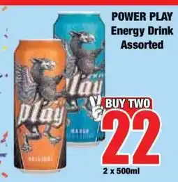 Boxer POWER PLAY Energy Drink Assorted offer