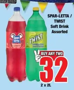 Boxer SPAR-LETTA / TWIST Soft Drink Assorted offer