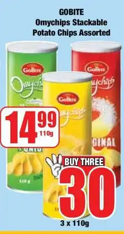 Boxer GOBITE Omychips Stackable Potato Chips Assorted offer
