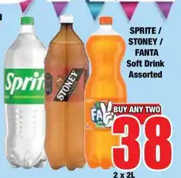 Boxer SPRITE / STONEY / FANTA Soft Drink Assorted offer