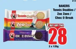 Boxer BAKERS Tennis Doubles / Zoo Zoos / Choc O Break offer