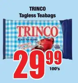 Boxer TRINCO Tagless Teabags offer
