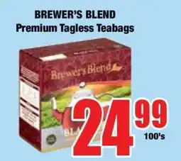 Boxer BREWER’S BLEND Premium Tagless Teabags offer