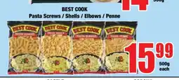 Boxer BEST COOK Pasta Screws / Shells / Elbows / Penne offer