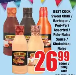 Boxer BEST COOK Sweet Chilli / Barbeque / Peri-Peri Assorted / Pele-Naise Sauce / Chakalaka-Naise offer