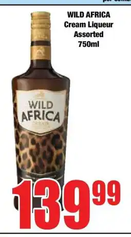 Boxer Wild Africa Cream Liqueur Assorted 750ml offer