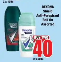 Boxer REXONA Shield Anti-Perspirant Roll On Assorted offer