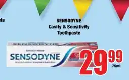 Boxer SENSODYNE Cavity & Sensitivity Toothpaste offer