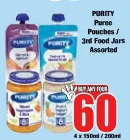 Boxer PURITY Puree Pouches & 3rd Food Jars Assorted offer