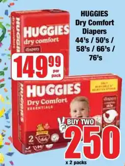 Boxer HUGGIES Dry Comfort Diapers offer