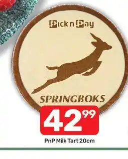 Pick n Pay PnP Milk Tart 20cm offer