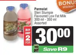 Spar PARMALAT STERI STUMPIE FLAVOURED LOW FAT MILK offer