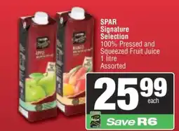 Spar SPAR Signature Selection 100% Pressed and Squeezed Fruit Juice offer