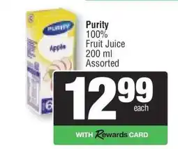 Spar Purity 100% Fruit Juice offer