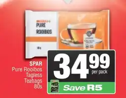 Spar SPAR Pure Rooibos Tagless Teabags 80s offer