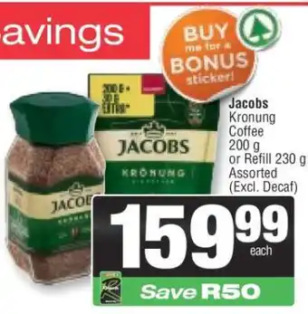 Spar Jacobs Krönung Coffee offer