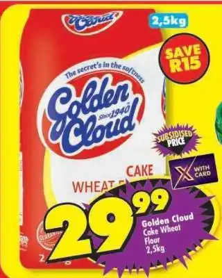 Shoprite Golden Cloud Cake Wheat Flour 2.5kg offer
