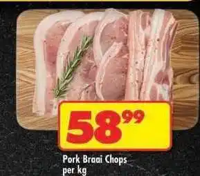 Shoprite PORK BRAAI CHOPS per kg offer