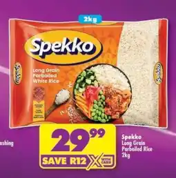 Shoprite Spekko Long Grain Parboiled Rice-2Kg offer