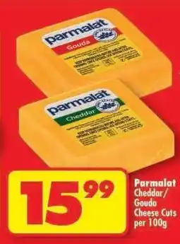 Shoprite PARMALAT CHEDDAR/GOUDA CHEESE CUTS per 100g offer