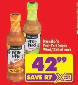 Shoprite Nando's Peri-Peri Sauce 90ml/250ml each offer