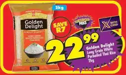 Shoprite Golden Delight Long Grain White Parboiled Thai Rice 2kg offer
