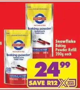 Shoprite Snowflake Baking Powder Refill 200g offer