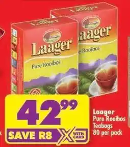 Shoprite Laager Pure Rooibos Teabags offer