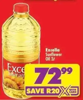 Shoprite Excella Sunflower Oil-2L offer