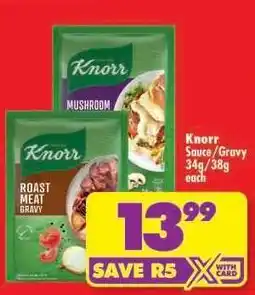 Shoprite Knorr Sauce/Gravy 34g/38g each offer