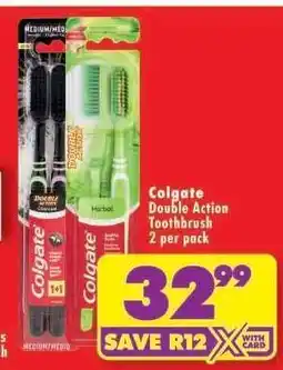 Shoprite COLGATE DOUBLE ACTION TOOTHBRUSH 2 per pack offer