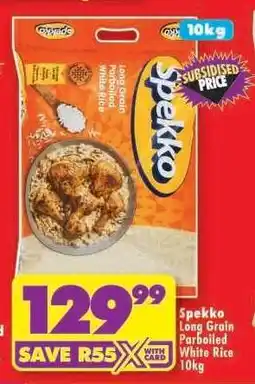 Shoprite Spekko Long Grain Parboiled White Rice 10kg offer