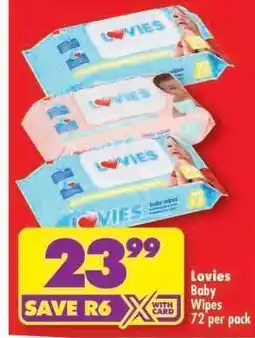 Shoprite LOVIES BABY WIPES offer