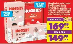 Shoprite Huggies Dry Comfort Jumbo Pack Disposable Nappies offer