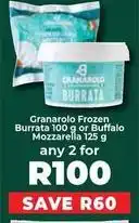 Food Lover's Market Frozen - burrata or buffalo mozzarella offer