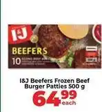 Food Lover's Market I&j - beefers frozen beef burger patties offer