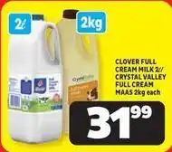 Usave Clover - full cream milk / maas offer