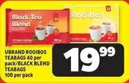 Usave Rooibos teabags / black blend teabags offer