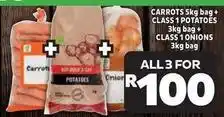 Usave Carrots, potatoes and onions offer